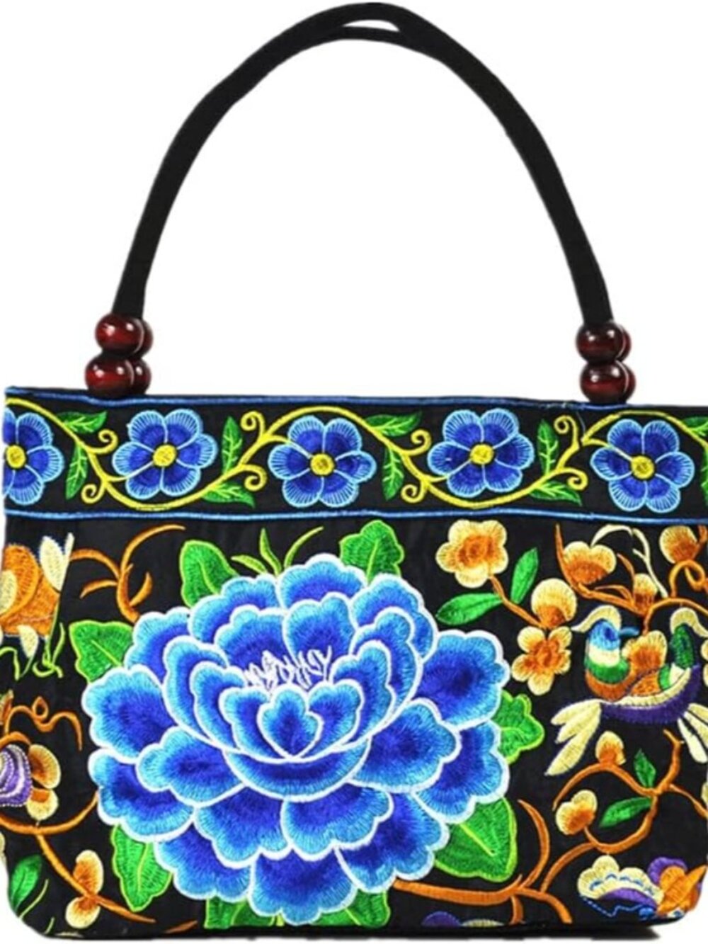 Embroidered Women Floral Handbags Embroidery Purse Vintage Hobo Tote Bag Ethnic